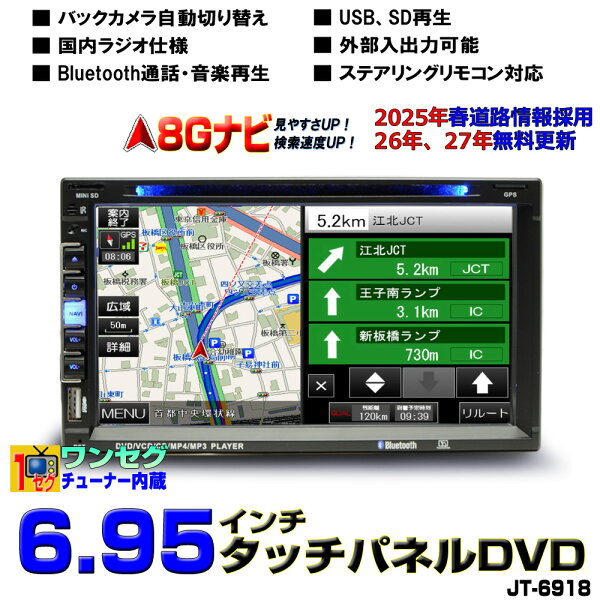 2025年春版3年間無料更新 8Gカーナビ 2DIN7インチタッチパネルDVDプレーヤー 地デジCPRM対応 USB SD 地デジワンセグテレビ内蔵 スマホ iPhoneミラリング Bluetooth ブルートゥース 車用カーナビ 2din dvd 車載ナビ一年間保証 2din 車用カーナビ【一年間保証】wowauto